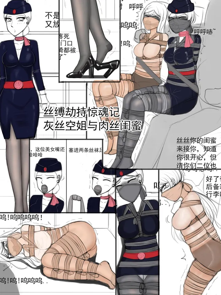 《丝缚劫持惊魂记-灰丝空姐与肉丝闺蜜》预览图