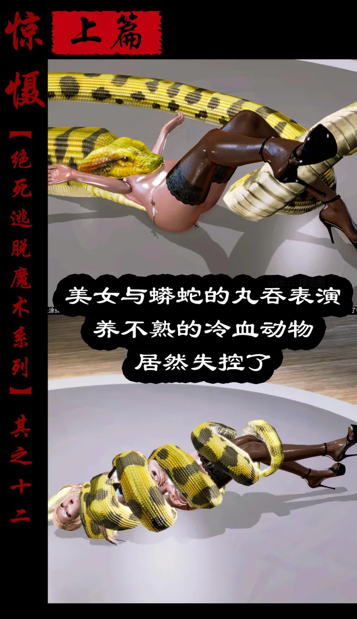 绝死逃脱魔术漫画（十二）上篇美女与蟒蛇的丸吞表演~养不熟的冷血动物居然失控了？预览图