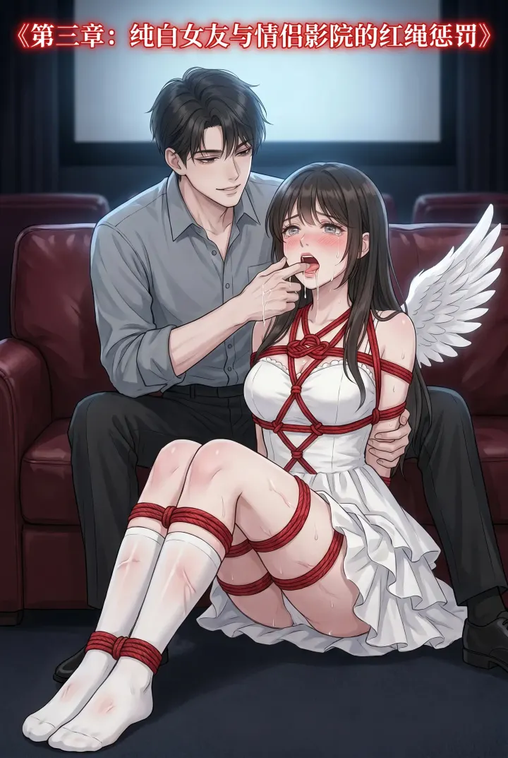 《温柔女友与闯祸妹妹的密谋》第三章：情侣影院的惩罚预览图