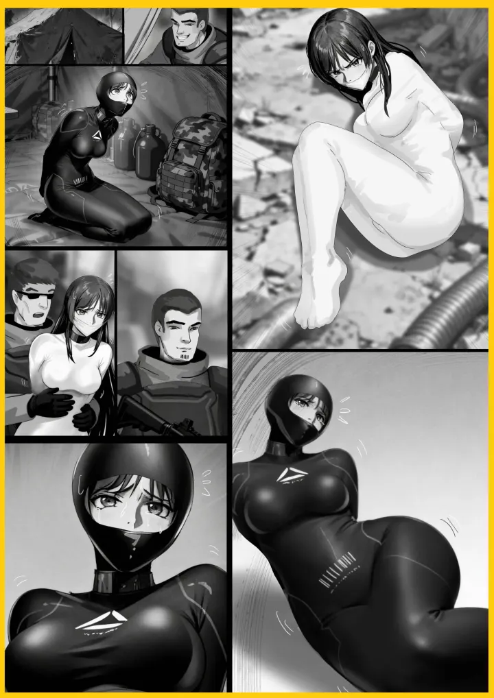 《女武神的拘束衣04》鲁路修画风 御姐王牌驾驶员 三层囚笼锁死肉身，全包头套只露眼睛，王牌机甲师终成无名囚徒！预览图
