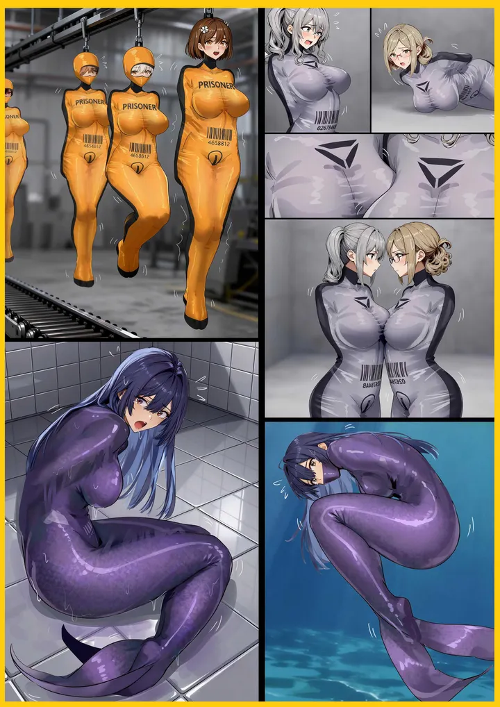 King - 《经典乳胶美女工厂 02》流水线上的美女 工厂新产品 改成乳胶美人鱼~