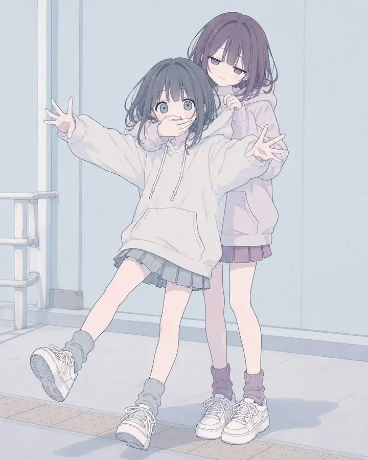 四个女孩的镣铐捆绑日常封面